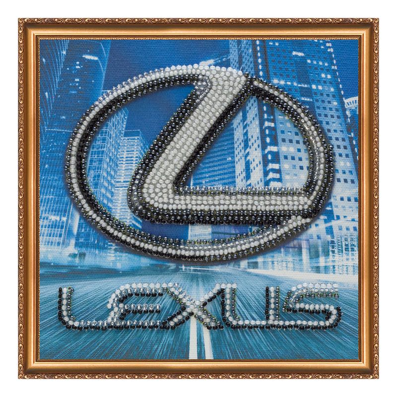 DIY Bead Embroidery Kit "LEXUS"  5.9"x5.9" / 15.0x15.0 cm