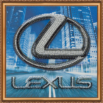 DIY Bead Embroidery Kit "LEXUS"  5.9"x5.9" / 15.0x15.0 cm