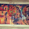 DIY Bead Embroidery Kit "October colours" 26.8"x11.8" / 68.0x30.0 cm