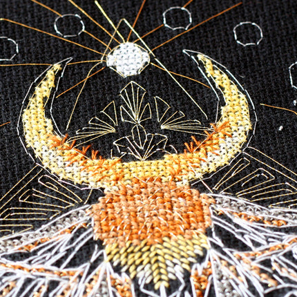 DIY Cross Stitch Kit "Night moth" 9.4"x12.6"