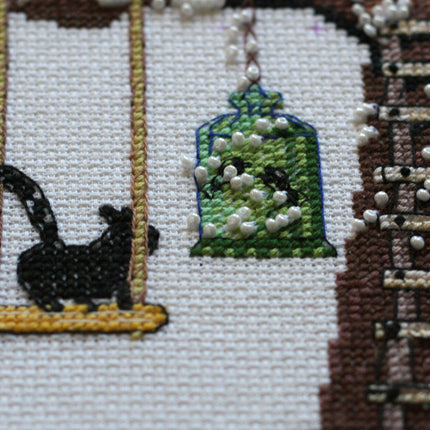 DIY Cross Stitch Kit "Cat house" 13.0"x13.0"