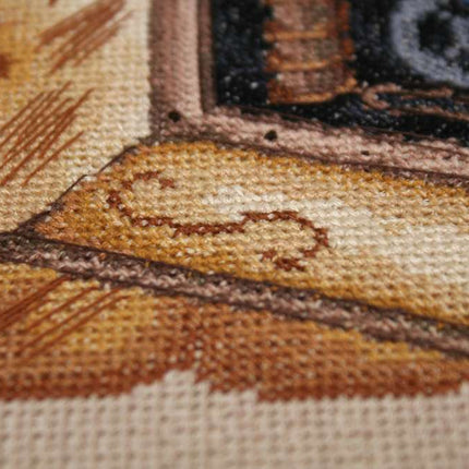 DIY Cross Stitch Kit "Coffee beans" 15.7"x21.3"