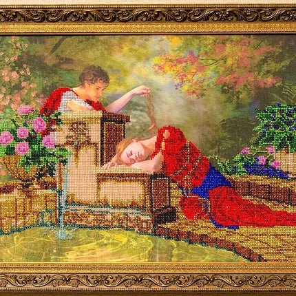 DIY Bead Embroidery Kit "Touch" 15.7"x11.8" / 40.0x30.0 cm