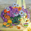 Canvas for bead embroidery "Tea with lemon" 11.8"x11.8" / 30.0x30.0 cm