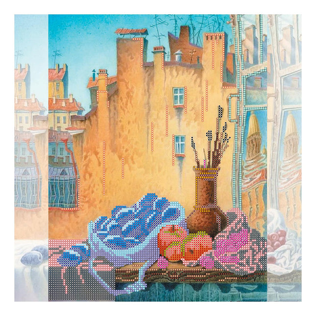 Canvas for bead embroidery "Inspiration" 11.8"x11.8" / 30.0x30.0 cm