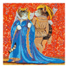 Canvas for bead embroidery "Мasquerade cats" 11.8"x11.8" / 30.0x30.0 cm