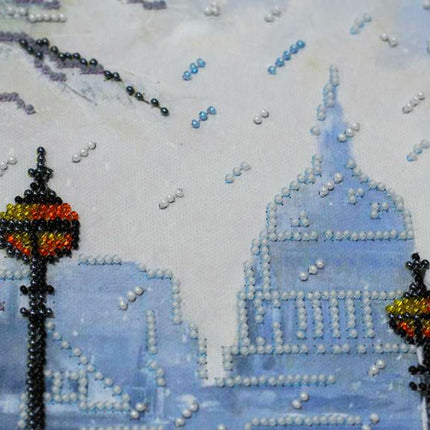DIY Bead Embroidery Kit "Snowstorm" 20.1"x12.6" / 51.0x32.0 cm