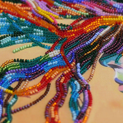 DIY Bead Embroidery Kit "Playful wind" 12.2"x12.2" / 31.0x31.0 cm