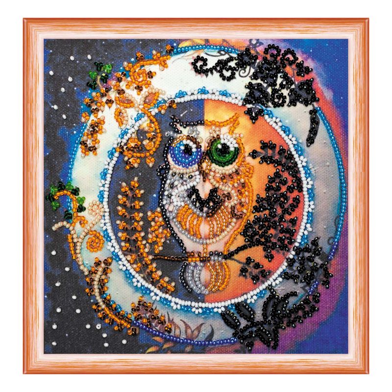 DIY Bead Embroidery Kit "Day and night"  5.9"x5.9" / 15.0x15.0 cm