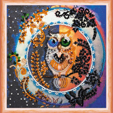 DIY Bead Embroidery Kit "Day and night"  5.9"x5.9" / 15.0x15.0 cm