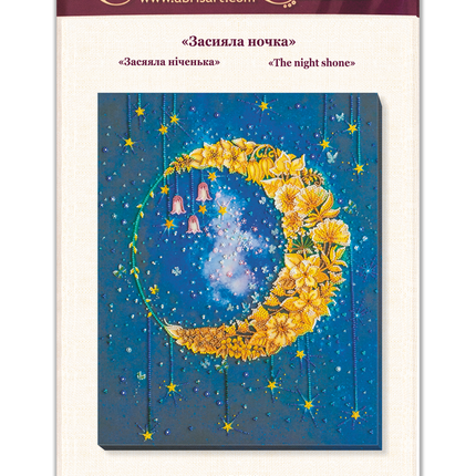 DIY Bead Embroidery Kit "The night shone" 12.6"x15.0" / 32.0x38.0 cm