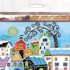DIY Bead Embroidery Kit "Bright houses"  5.9"x5.9" / 15.0x15.0 cm