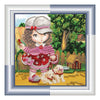 DIY Bead Embroidery Kit "Puppies tamer"  5.9"x5.9" / 15.0x15.0 cm