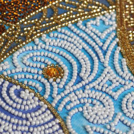 DIY Bead Embroidery Kit "Мoon walk" 11.8"x16.1" / 30.0x40.8 cm