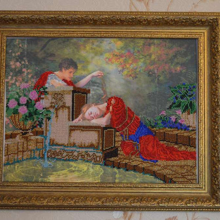 DIY Bead Embroidery Kit "Touch" 15.7"x11.8" / 40.0x30.0 cm