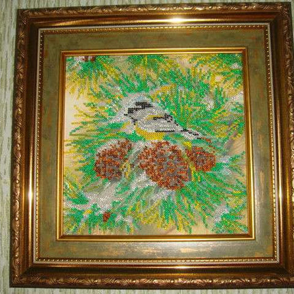 Canvas for bead embroidery "Frosty Morning" 7.9"x7.9" / 20.0x20.0 cm