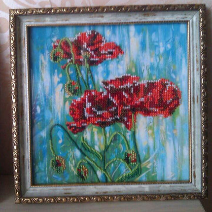 Canvas for bead embroidery "Morning Dew" 7.9"x7.9" / 20.0x20.0 cm
