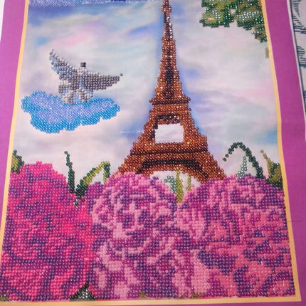 Canvas for bead embroidery "Paris" 9.4"x11.8" / 24.0x30.0 cm
