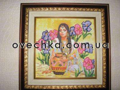 Canvas for bead embroidery "Spring Water" 7.9"x7.9" / 20.0x20.0 cm