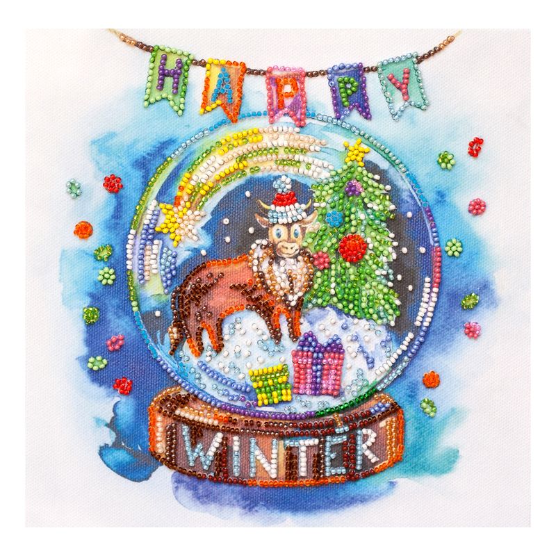 DIY Bead Embroidery Kit "Happy winter"