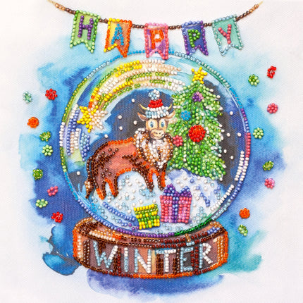 DIY Bead Embroidery Kit "Happy winter"