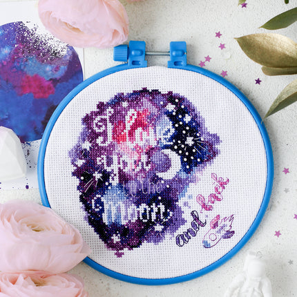 Counted Cross Stitch Kit "To the moon and back"