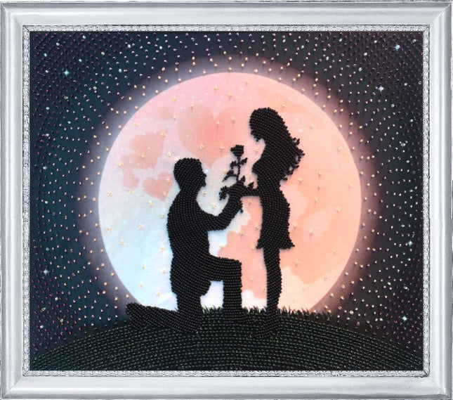 DIY Bead Embroidery Kit "Love Confession" 10.6"x12.2" / 27.0x31.0 cm