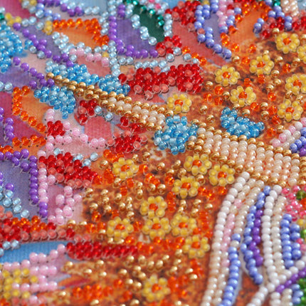 DIY Bead Embroidery Kit "Messenger of happiness" 11.8"x11.8" / 30.0x30.0 cm
