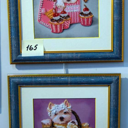 DIY Bead Embroidery Kit "Little friend"  5.9"x5.9" / 15.0x15.0 cm