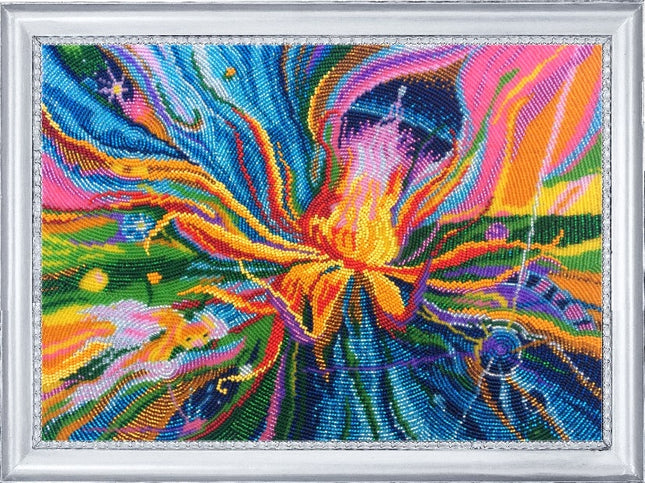 DIY Bead Embroidery Kit "Fulfillment of Desires" 9.8"x13.8" / 25.0x35.0 cm