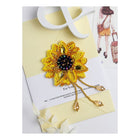 Beadwork kit for creating brooch 