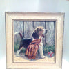 Canvas for bead embroidery "Sportive puppy" 7.9"x7.9" / 20.0x20.0 cm