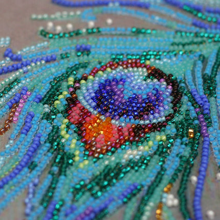 DIY Bead Embroidery Kit "Royal gaze" 10.6"x14.6" / 27.0x37.0 cm