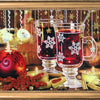 DIY Bead Embroidery Kit "Christmas Tea" 9.8"x14.6" (25.0x37.0 cm)