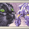 DIY Bead Embroidery Kit "Violet Black" 9.4"x13.8" / 24.0x35.0 cm