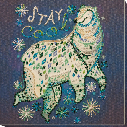 DIY Bead Embroidery Kit "Happy"