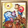 DIY Bead Embroidery Kit "Funny Zoo" 14.2"x10.2" / 36.0x26.0 cm