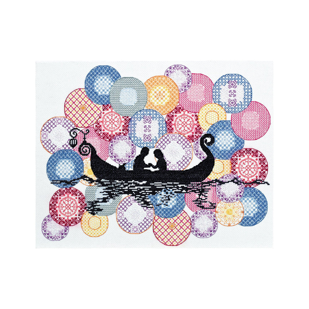DIY Cross Stitch Kit "Boat" 15.7"x11.8"