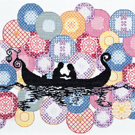 DIY Cross Stitch Kit "Boat" 15.7"x11.8"