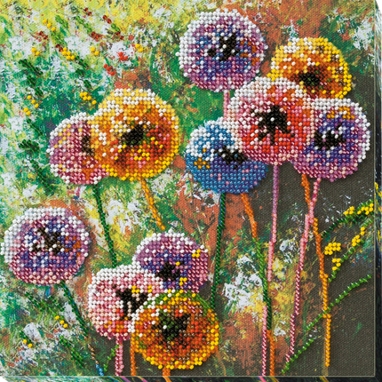 DIY Bead Embroidery Kit "Multi-colored balls"