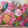 DIY Bead Embroidery Kit "Pink tenderness" 11.8"x8.7" / 30.0x22.0 cm