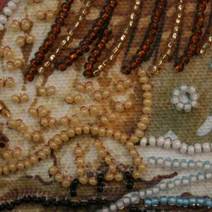 DIY Bead Embroidery Kit "Owl"  5.9"x5.9" / 15.0x15.0 cm