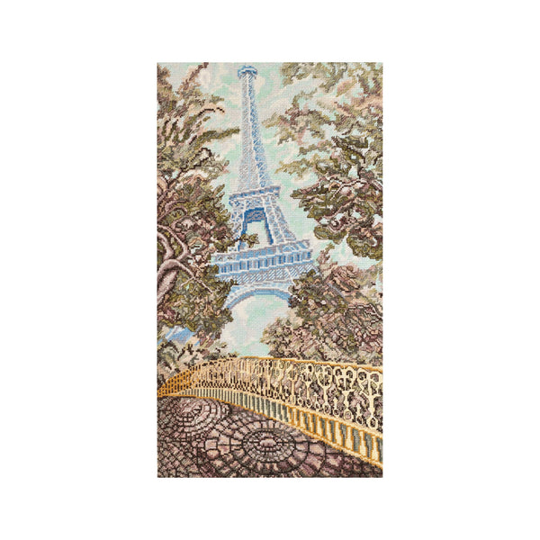 DIY Cross Stitch Kit "Tuileries Garden" 11.0"x19.7"