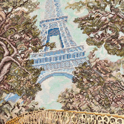 DIY Cross Stitch Kit "Tuileries Garden" 11.0"x19.7"