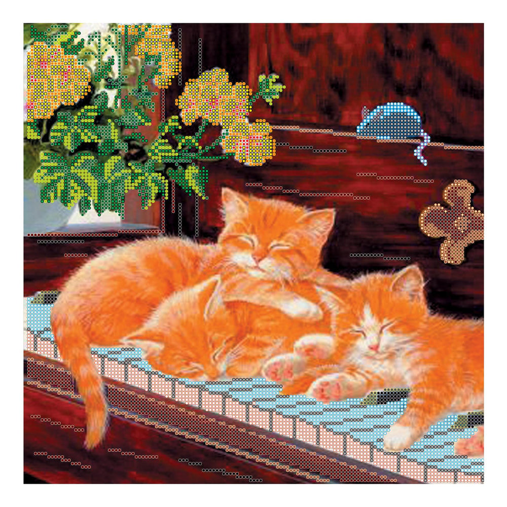 Canvas for bead embroidery "The Land of Nod" 11.8"x11.8" / 30.0x30.0 cm
