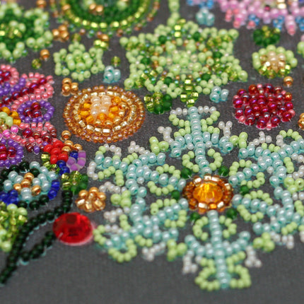 DIY Bead Embroidery Kit "Golden lights" 11.0"x15.0" / 28.0x38.0 cm