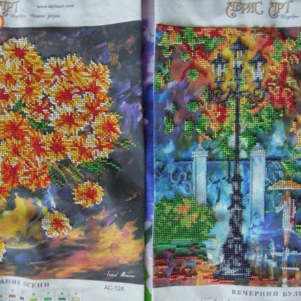 Canvas for bead embroidery "Breath of Autumn" 11.8"x11.8" / 30.0x30.0 cm