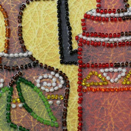 DIY Bead Embroidery Kit "Kettle – 1"  5.9"x5.9" / 15.0x15.0 cm