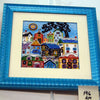 DIY Bead Embroidery Kit "Bright houses"  5.9"x5.9" / 15.0x15.0 cm