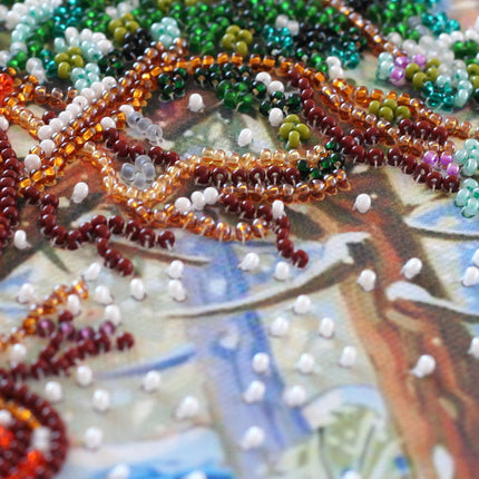 DIY Bead Embroidery Kit "First snow"